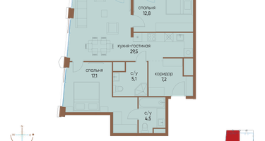 2-к. квартира, 80&nbsp;м²