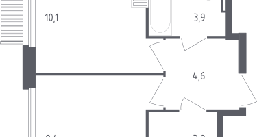 1-к. квартира, 30&nbsp;м²