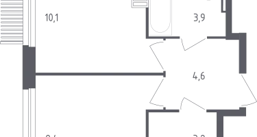 1-к. квартира, 30&nbsp;м²