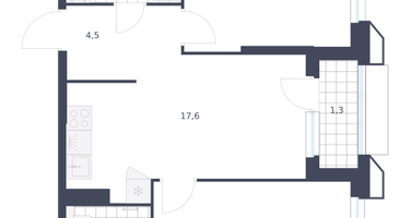 2-к. квартира, 58 м²