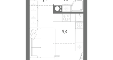 Студия, 25&nbsp;м²
