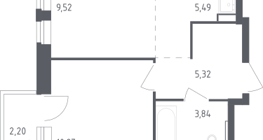 Студия, 35&nbsp;м²