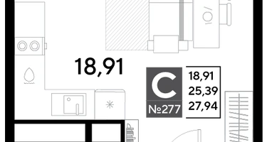 Студия, 27&nbsp;м²
