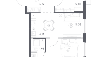2-к. квартира, 66&nbsp;м²