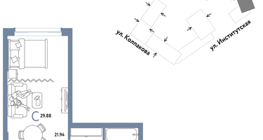Студия, 29&nbsp;м²