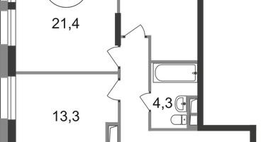 2-к. квартира, 68&nbsp;м²