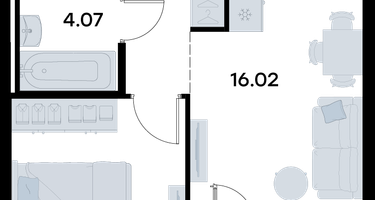 1-к. квартира, 35&nbsp;м²