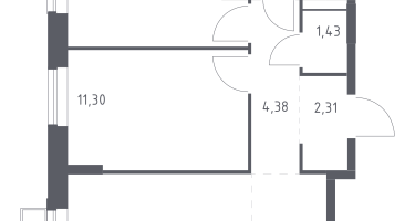 Студия, 53&nbsp;м²
