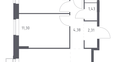 Студия, 53&nbsp;м²