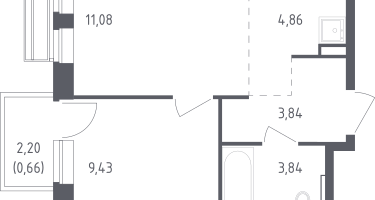 Студия, 33&nbsp;м²