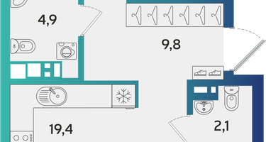 2-к. квартира, 65&nbsp;м²