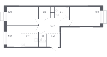 Студия, 69&nbsp;м²