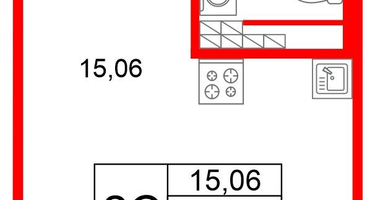 Студия, 22 м²