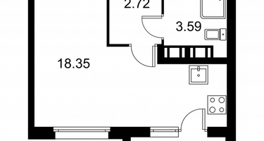 Студия, 26&nbsp;м²