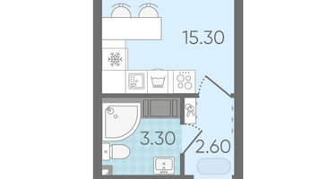 Студия, 21&nbsp;м²