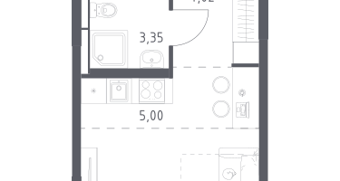 Студия, 22&nbsp;м²