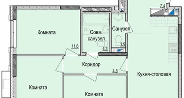 3-к. квартира, 71&nbsp;м²