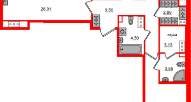 3-к. квартира, 96 м²