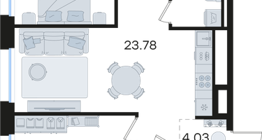2-к. квартира, 59 м²