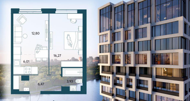 1-к. квартира, 45&nbsp;м²