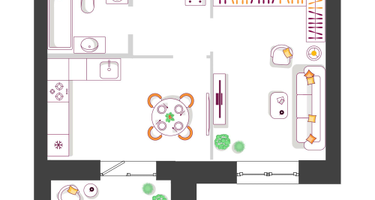 1-к. квартира, 36&nbsp;м²