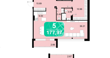 5-к. квартира, 177 м²