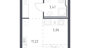 Студия, 24&nbsp;м²