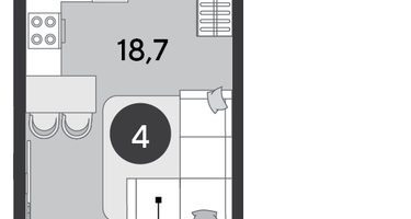 Студия, 25 м²