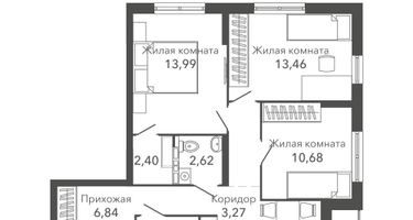 3-к. квартира, 73 м²