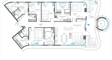 6-к. квартира, 217 м²