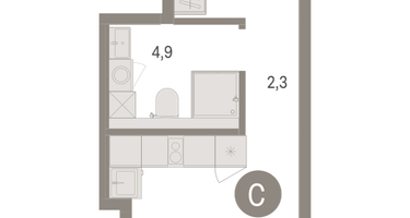 Студия, 29&nbsp;м²