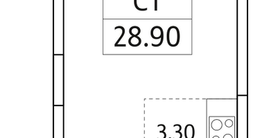 Студия, 28&nbsp;м²
