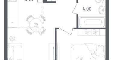 Студия, 35&nbsp;м²