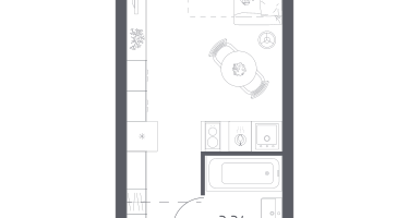 Студия, 20&nbsp;м²