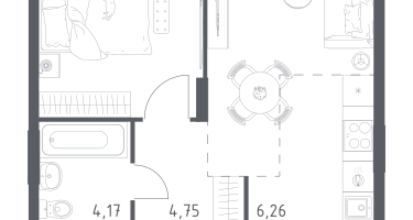 Студия, 37&nbsp;м²