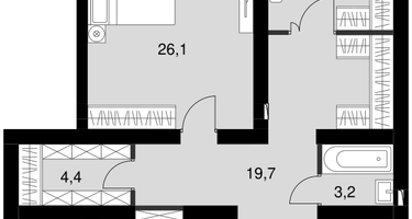 2-к. квартира, 91 м²