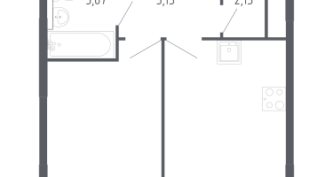 1-к. квартира, 36&nbsp;м²