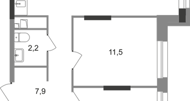 2-к. квартира, 61&nbsp;м²