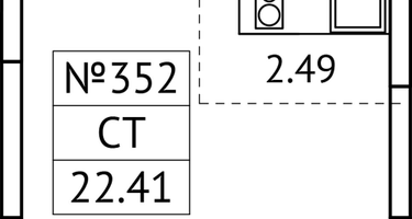 Студия, 22&nbsp;м²