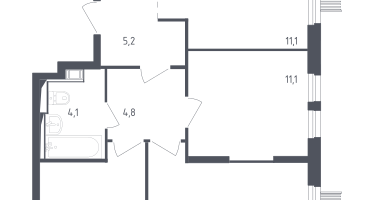 Студия, 67&nbsp;м²