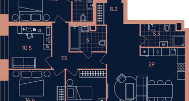 5-к. квартира, 110 м²