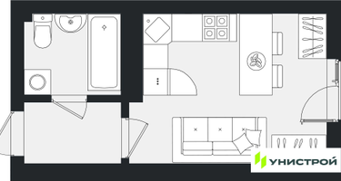 Студия, 21&nbsp;м²