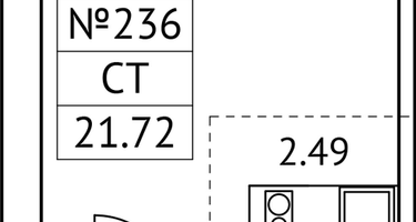 Студия, 21&nbsp;м²