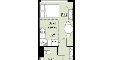 Студия, 21&nbsp;м²