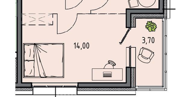 1-к. квартира, 36 м²