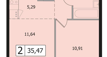Студия, 35&nbsp;м²