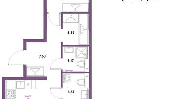 3-к. квартира, 64 м²