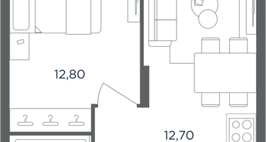 1-к. квартира, 35 м²