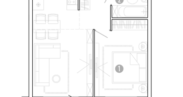 1-к. квартира, 44&nbsp;м²