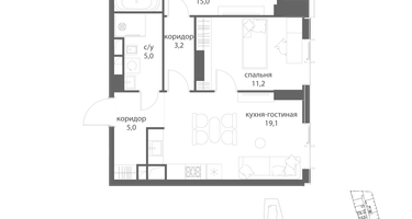 2-к. квартира, 63 м²